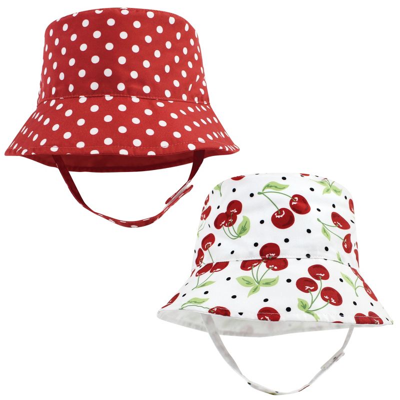 Hudson Baby Infant Girl Sun Protection Hat, Cherries Dot, 1 of 8