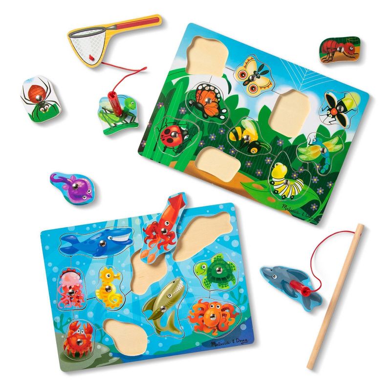 Melissa &#38; Doug Magnetic Wooden Puzzle Game Set: Fishing and Bug Catching, 5 of 11
