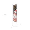 HomeRoots 42" Black White Red And Gold Let It Snow Snowman Solid Wood Garden Stake - 3 of 4