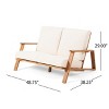 NicBex Outdoor Dining Table Set Wooden Coffee Table & Loveseat with Cushion,Patio Furniture Set for Garden, Backyard, Porch - 4 of 4