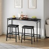 Bar Stools, 24" Set of 2 Bar Stools, PU Leather Upholstered, Easy Assembly, Suitable for Kitchen, Bar, Dining Room, Black - 4 of 4