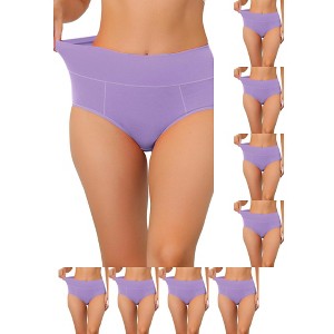 INSPIRE CHIC Women's High-Waisted Available in Plus Size Tummy Control Briefs 9 Packs - 1 of 4