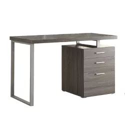 Coaster Home Furniture 47.25-Inch Home Office Writing Study Desk Laptop Computer Table with File Cabinet and Drawer Storage, Weathered Gray