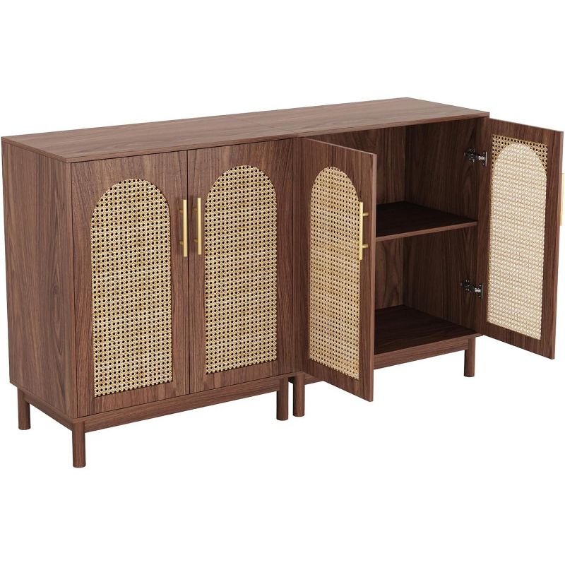 Tribesigns 59" Sideboard Buffet Cabinet, Storage Cabinet with Doors for Dining Room, 1 of 6