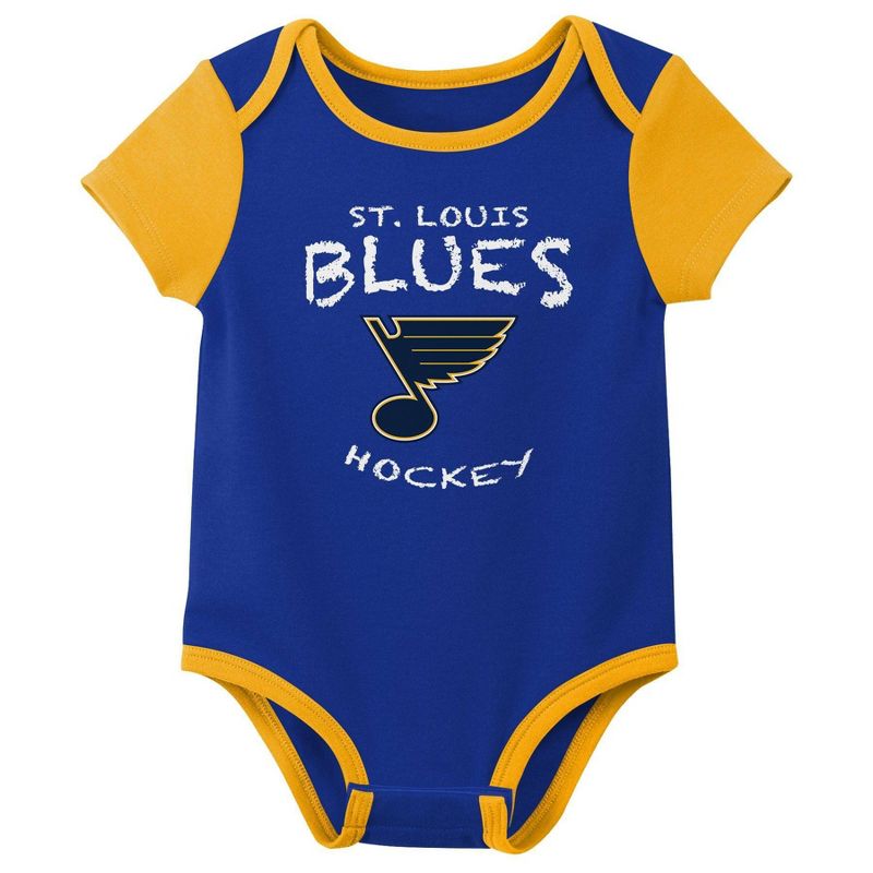 NHL St. Louis Blues Infant Boys&#39; 3pk Bodysuit, 4 of 5