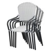 Tangkula Outdoor 4 PCS Iron Dining Chairs Patio Stackable Arm Chair for Balcony Backyard Poolside - 4 of 4