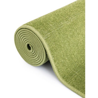 Green Rectangular Easy Care Synthetic Indoor Area Rug