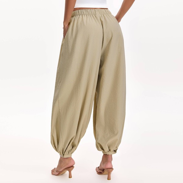 Pantalones globo de tiro medio con cordón para mujer - A New Day™ 2
