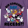 Girls' - Disney - Mickey Minnie Donald Goofy Daisy Pluto Recess Fitted Short Sleeve Graphic T-Shirt - 2 of 4