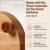John Boos Walnut Wood Cutting Board for Kitchen Prep, 12 Inch in Diameter, 1.5 Inch Thick Edge Grain Round Charcuterie Boos Block with Wooden Bun Feet - 3 of 4