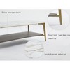 TiramisuBest White Ceramic Coffee Table with Coffee Gray MDF Shelf, Double-Layer Modern Living Room Table - 4 of 4