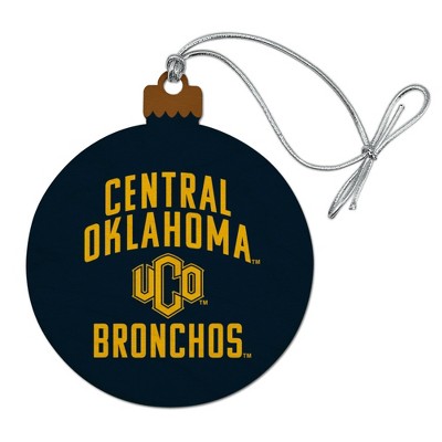 Central Oklahoma Bronchos Logo Wood Christmas Tree Holiday Ornament