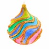 Metzler Bros. 5.0 Inch Wavy Porselant Christmas Tree Ornament , Christmas Decor Wavy Swirl Lines (1PC) - 3 of 4