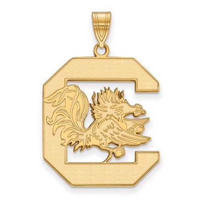 Black Bow Jewelry 10k Yellow Gold South Carolina Gamecocks NCAA Extra Large Pendant
