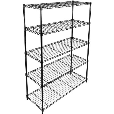Vynxaria Heavy Duty 5-Tier Utility Storage Shelves with Wheels, 36" W x 14" D x 60" H