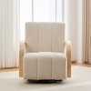 Swivel Accent Chair,Modern 360° Upholstered Lounge Chair with Solid Wood Armrests and Tufted Seat for Living Room Bedroom Office-Baofuwish - 2 of 4