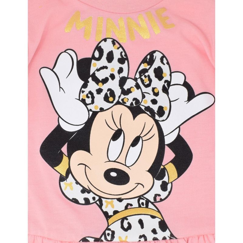 Disney Minnie Mouse Mickey Mouse T-Shirt and Leggings Outfit Set Infant to Big Kid, 4 of 6