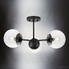 Urban Ambiance Luxury Minimalist Indoor Ceiling Light,  10-5/8''H x 22"W x 22''D,  Matte Black Finish, UHP4446 - 4 of 4