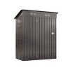 Syemin Storage Sheds Metal Outdoor Storage Shed, Lockable Door Tool Shed Roof Waterproof for Garden, Backyard, Sundries, Gray, 55.12"*29.92"*72.44" - 2 of 4