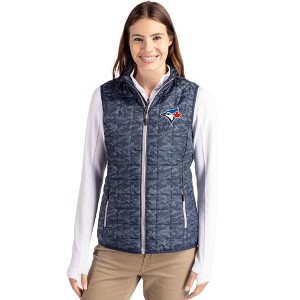 Toronto Blue Jays Cutter & Buck Rainier PrimaLoft® Womens Eco Insulated Full Zip Printed Puffer Vest - 1 of 1