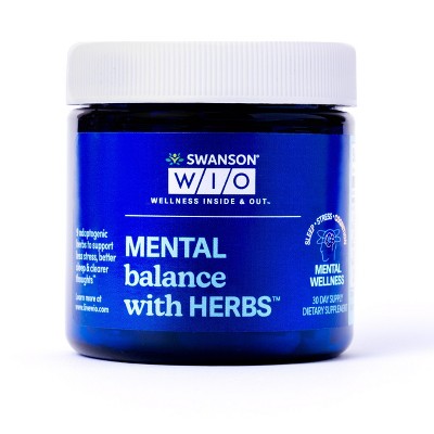 Swanson W/I/O MENTAL balance with HERBS - 30 count.
