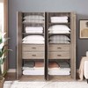 Manhattan Comfort Set of 2 Lee 2 Door and 2 Drawer Wardrobe Closets - 3 of 4