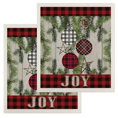 Briarwood Lane Patterned Ornaments Swedish Dishcloth (2-pack)