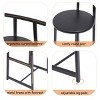 ChicFurnit Dining Chairs 3 PCS High Bar Stools Back Armless Dining Chairs for Kitchen Island, Black, 13.78"*15.55"*34.25" - 4 of 4