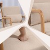 Okak Modern Linen Accent Chair Living Room Chair with Pillow Mid-Century Stylish Armchair with Solid Wood Legs for Reading Room Bedroom - 4 of 4
