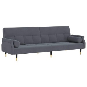 vidaXL Sofa Bed Loveseat Convertible Sofa Bed with Cushions for Studio Velvet - 1 of 4
