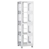 Okak Minimalism Bookshelf, Storage Shelves with 4 Shelves, Tall Bookcase for Books and CDs, Storage Organizer for Living Room, Bedroom, Gray - 2 of 4