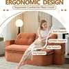 QingMoon Convertible Folding Loveseat Sofa, 78.74'' Compressed Boneless Couch, Memory Foam Floor Couch with Removable Cushion for Living Room - 2 of 4