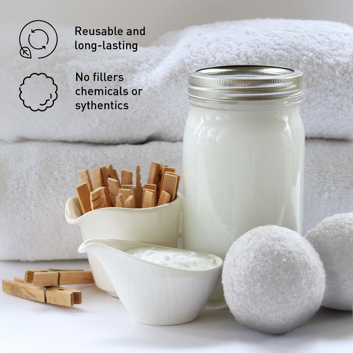 Travel Laundry Essentials Set: Garment Steamer, Mini Iron, Eco-Friendly Laundry Sheets, and Wool Dryer Balls - thumbnail 5