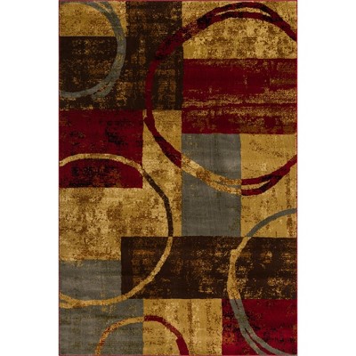 Kouillou Geometric Multi-Color Synthetic 6' x 9' Area Rug