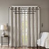 PAGED Knitted Jacquard Damask Total Blackout Grommet Top Curtain Panel, Privacy Curtain for Bedroom & Living Room - 2 of 4