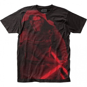 Mens Star Wars Kylo Ren Slash Large Subway Print T-Shirt - 1 of 2