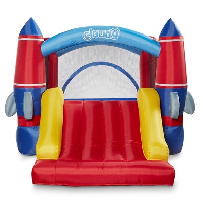 Cloud 9 Rocket Theme Inflatable Bounce House with Slide