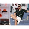 LA LEELA Men's Halloween Costumes Hawaiian Short Sleeve Button Down Shirt Mens Shirt Vacation Shirts for Men Funny - 4 of 4