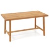 Costway 63" Acacia Wood Dining Table for 6 People with 1.97" Umbrella Hole for Kitchen - 2 of 2