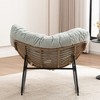 Lyngins Rattan Egg Nursery Rocking Chair with Metal Frame,Upholstered Glider Rocking Chair,Chenille Accent Chair for Bedroom,Living Room - 4 of 4