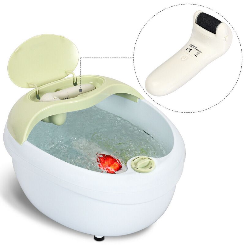 Foot Spa Bath Massager Bubble Vibration Red Light Rollers with Callous Remover, 1 of 11
