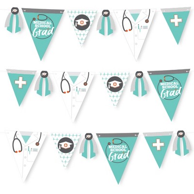 Big Dot of Happiness 30 Piece Medical School Graduation Party Pennant Triangle Banner