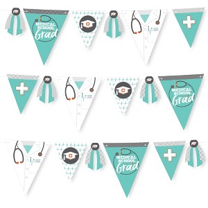 Big Dot of Happiness 30 Piece Medical School Graduation Party Pennant Triangle Banner - 1 of 4