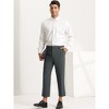 Lars Amadeus Men's Dresswear Solid Color Flat Front Business Cropped Pants - image 4 of 4