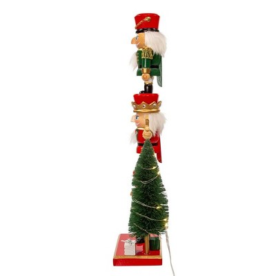 18-Inch Battery Operated Nutcracker with Light Up Tree