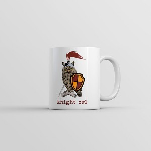 Crazy Dog T-Shirts Knight Owl Mug Funny Sarcastic Owl Graphic Coffee Cup-11oz - 1 of 4