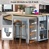 JUJABU 47 in. Kitchen Island with Extendable Dining Table, Internal Storage Rack - 4 of 4