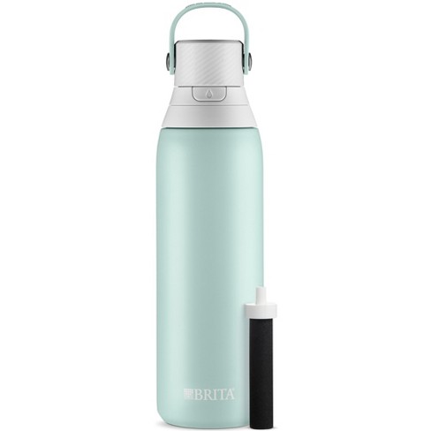 Brita 20oz Premium Double Wall Stainless Steel Insulated Filtered Water  Bottle - Light Blue