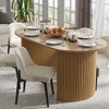 MAYEERTY Dining Chair Black Wood Leg White for Home Dining Area - 2 of 4