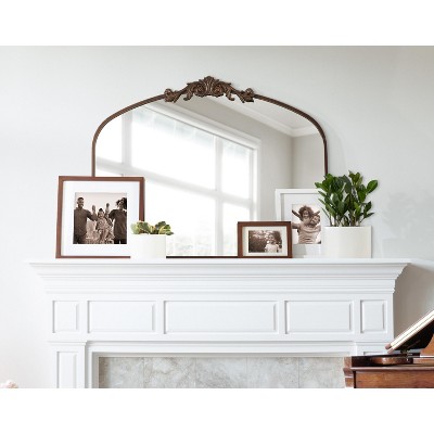 Arendahl Traditional Bronze Arch Wall Mirror with Ornate Crown
